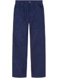 Versace Barocco-jacquard carpenter trousers - Blue