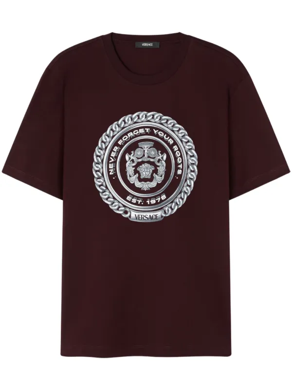 Versace チェーンクレスト Tシャツ | ブラウン | FARFETCH JP Versace チェーンクレスト Tシャツ | ブラウン | FARFETCH JP