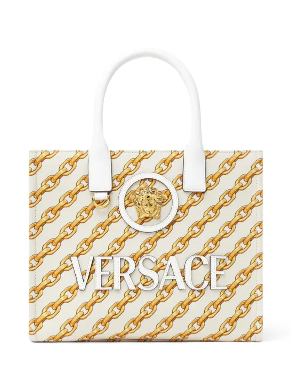 Versace スモール チェーン ストライプ ラ メドゥーサ