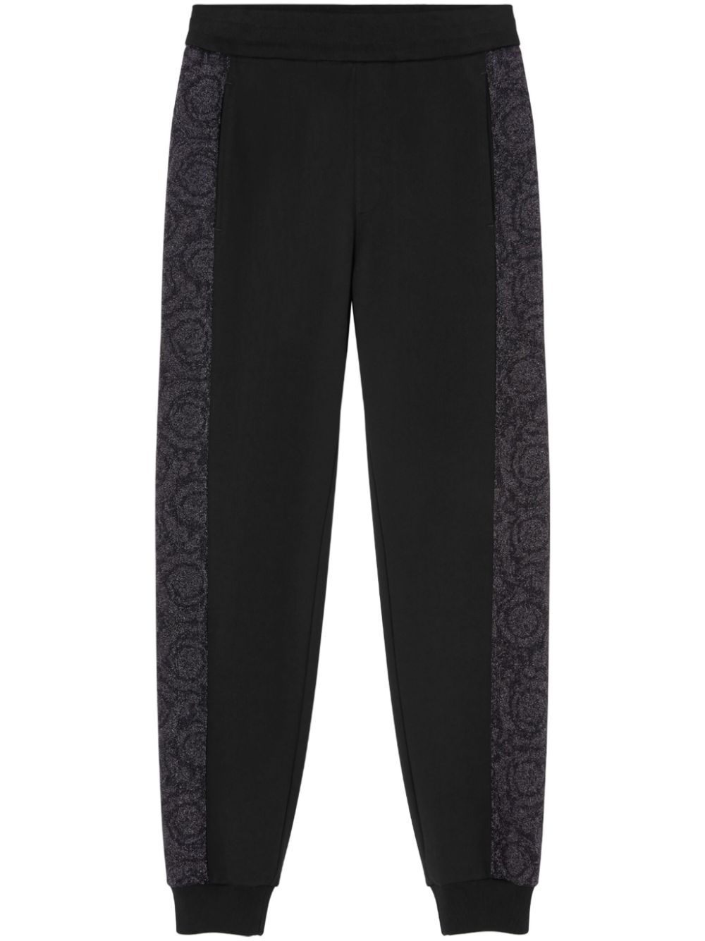 Versace side-stripe track pants - Black