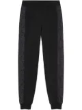 Versace Barocco-jacquard lurex track pants - Black
