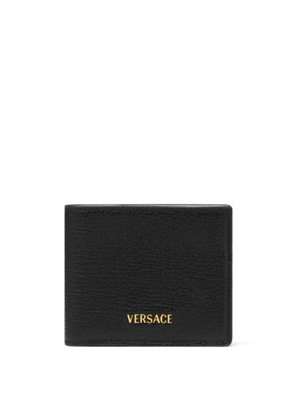 Leather Portafoglio Versace Nero Versace Portafoglio In Pelle Nero