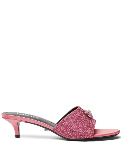 Mules Alia 45 mm à ornements en cristal - Versace - Modalova