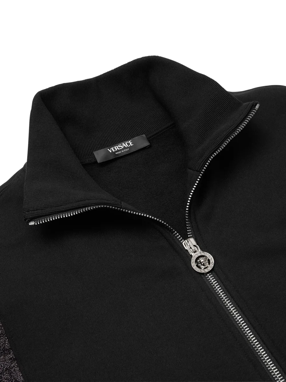 Versace Lurex sweater met Barocco-jacquard Zwart