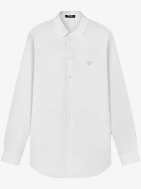 Versace camisa con bordado Medusa