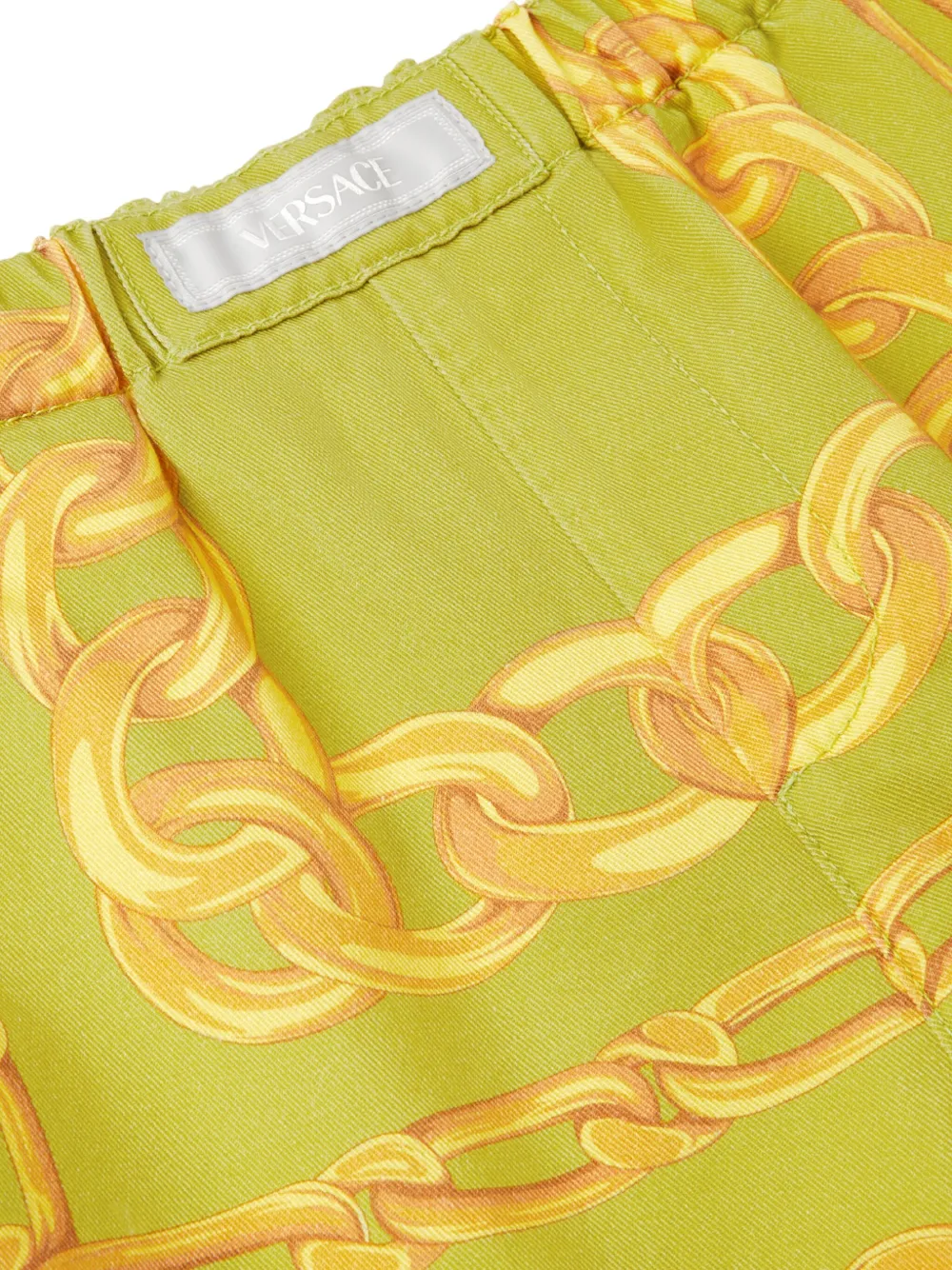 Versace Shorts met Medusa Chains-print Groen