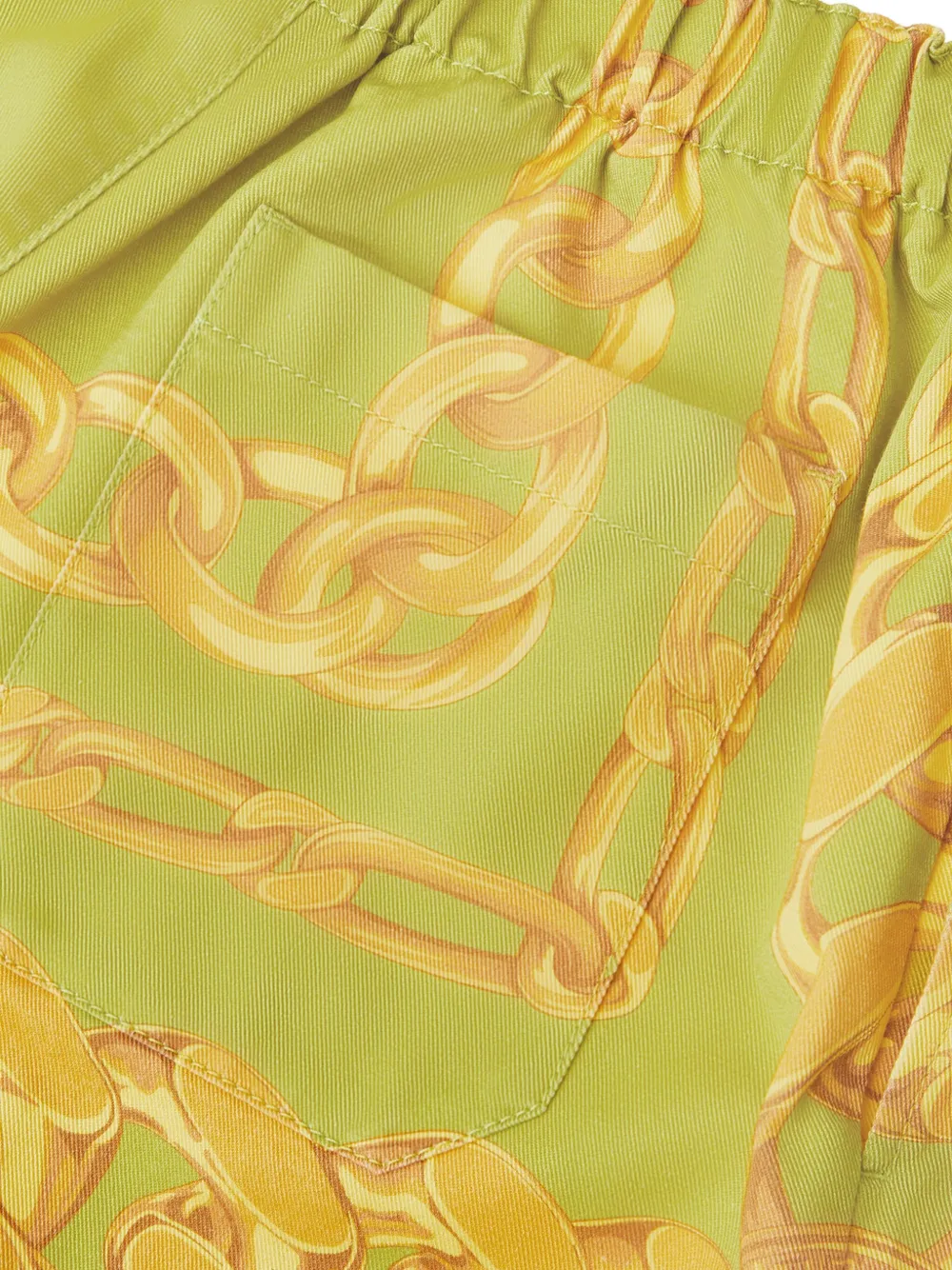Versace Shorts met Medusa Chains-print Groen