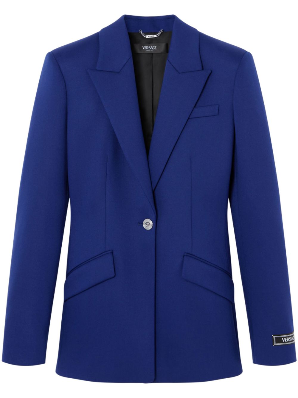 Versace Blazer met enkele rij knopen Blauw