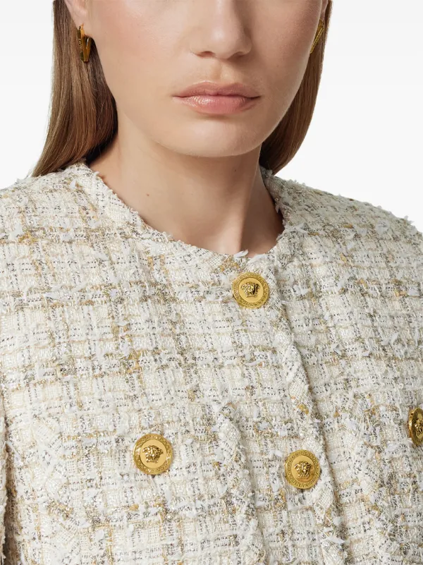 Versace ツイード ジャケット | ニュートラル | FARFETCH JP