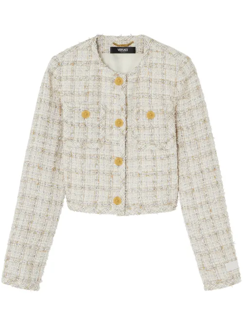 Blazer en tweed - Versace - Modalova