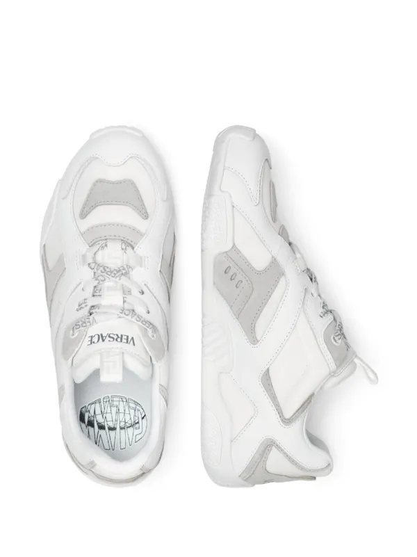 Versace Galaxia Leather Sneakers | White | FARFETCH