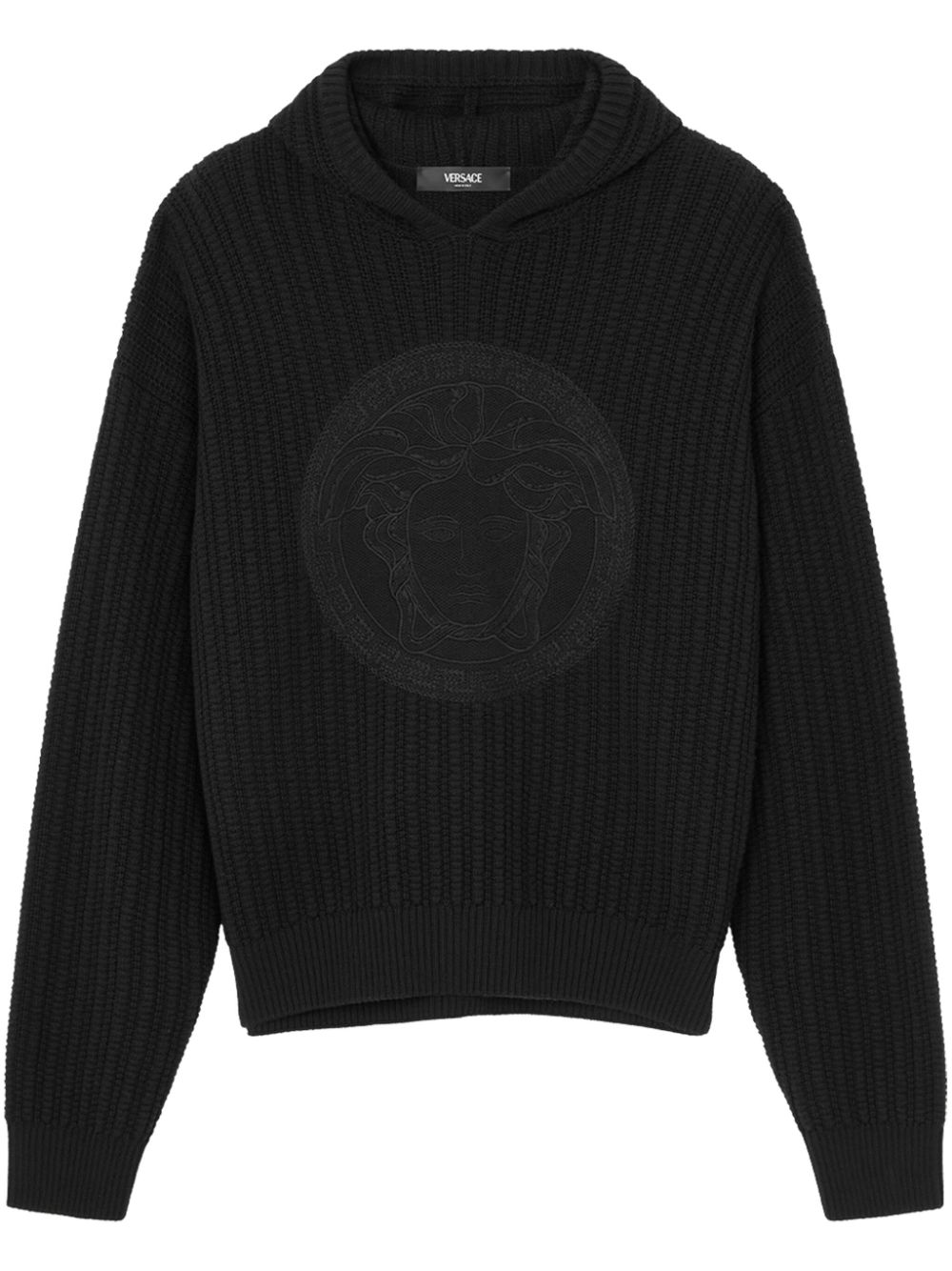 Shop Versace Medusa Head Hoodie In Schwarz