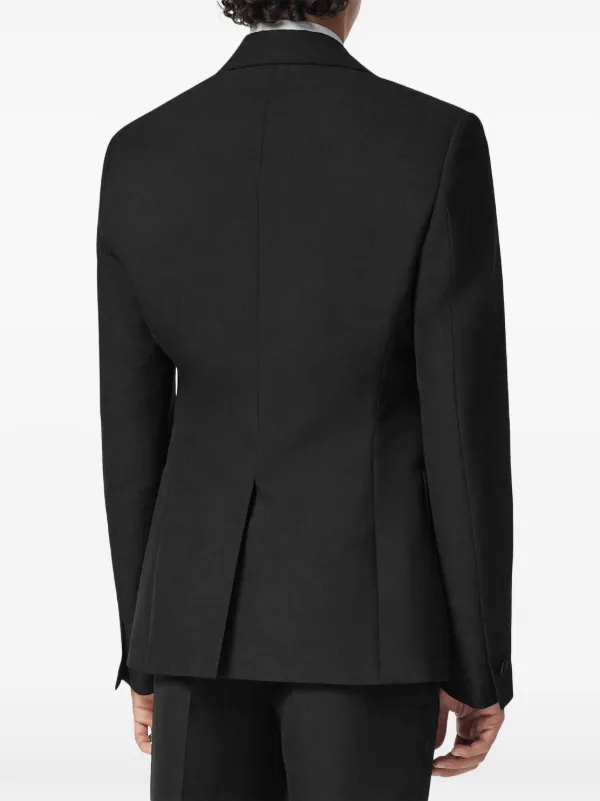 Versace satin-trim single-breasted Blazer | Black | FARFETCH HK