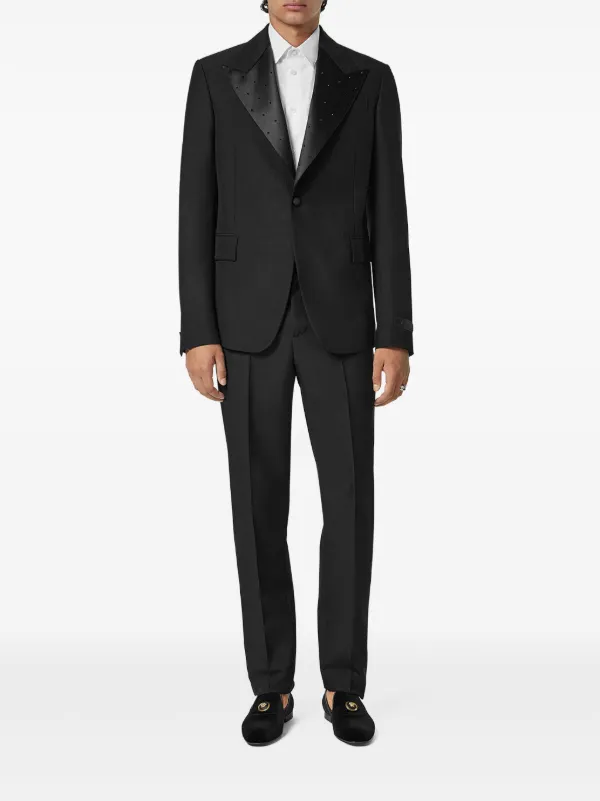 【送料&関税込】Versace Satin-trim Single-breasted Tailored Versace satin-trim single-breasted Blazer | Black | FARFETCH HK