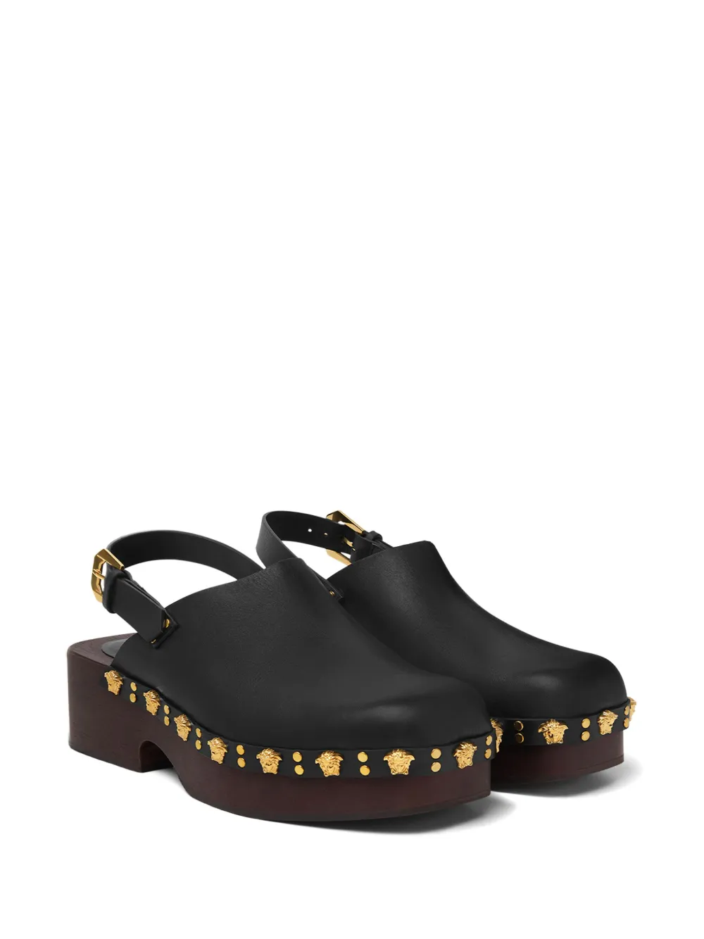 Versace Klompen met studs - Zwart