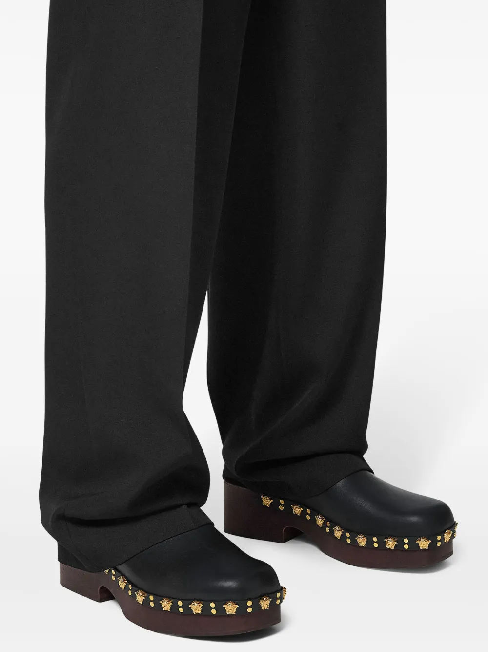 Versace Klompen met studs Zwart