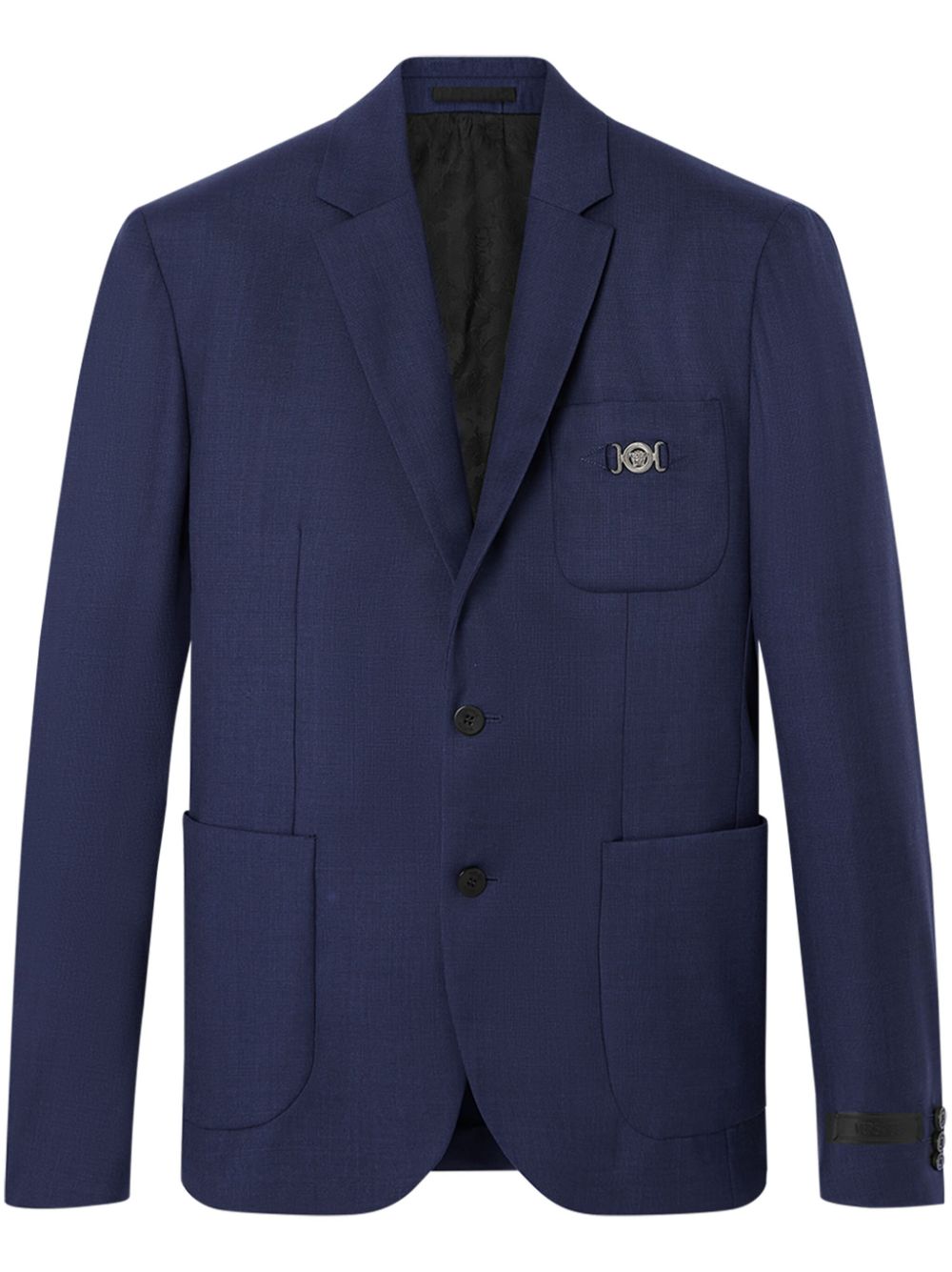 Versace Medusa Head wollen blazer Blauw