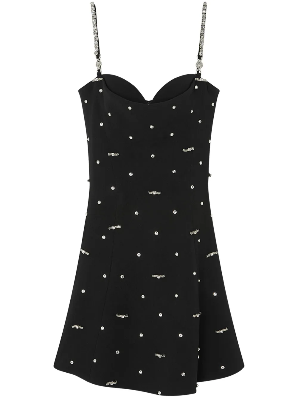 Versace crystal-embellished mini dress – Black