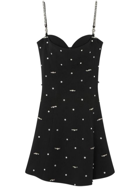 Versace crystal-embellished mini dress