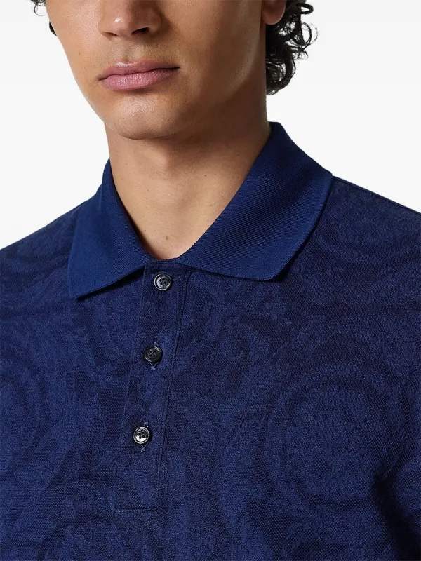 Versace バロッコ ポロシャツ | ブルー | FARFETCH JP