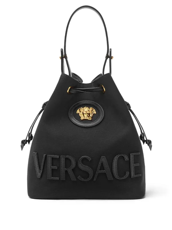 【関税込み】versace La Medusa' bucket bag Versace La Medusa Bucket Bag | Black | FARFETCH