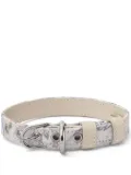 Versace printed leather dog collar - Neutrals