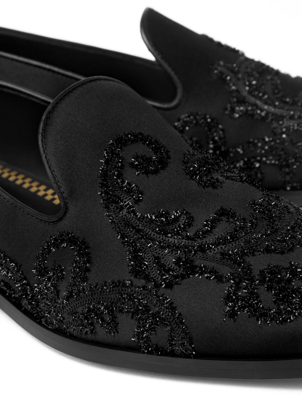 Versace sequin-detailing slippers Zwart