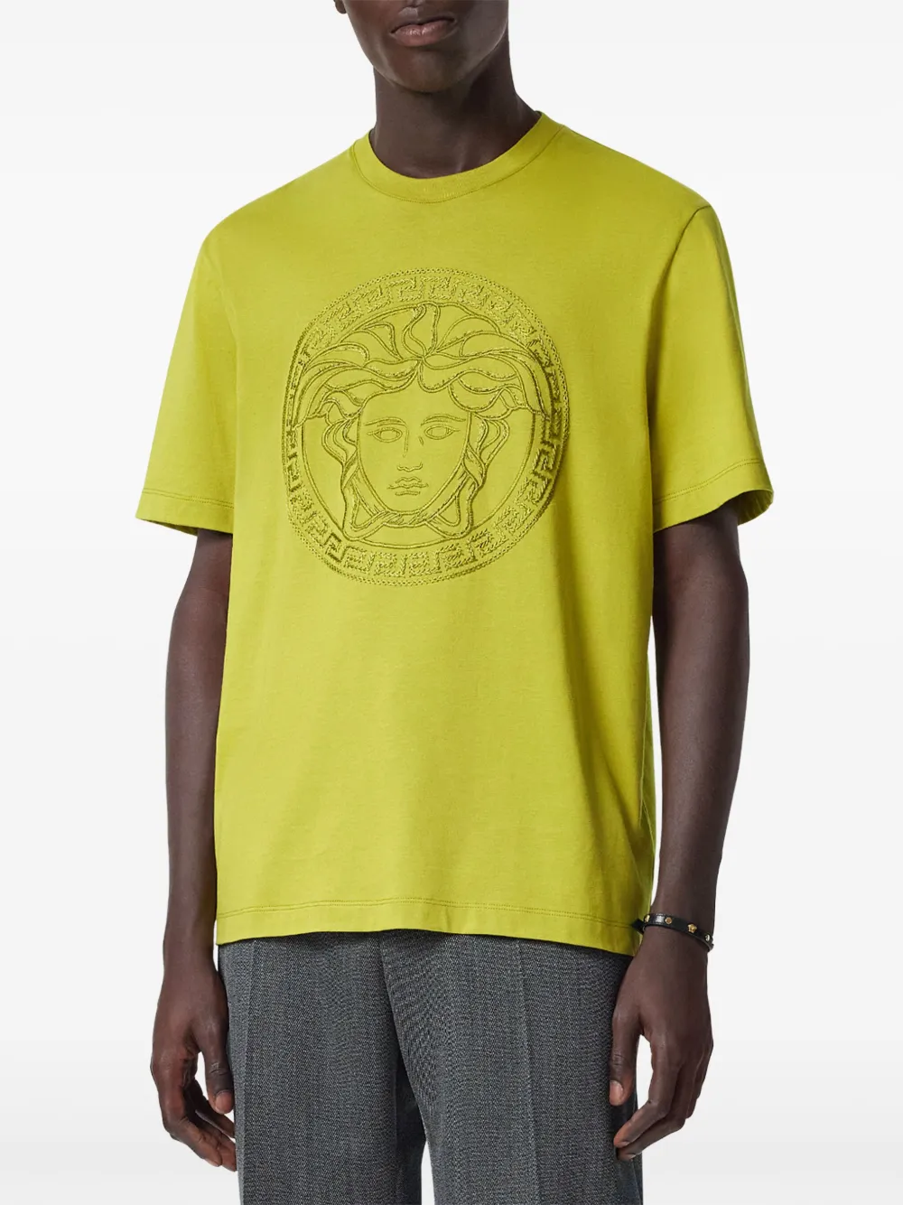 VERSACE MEDUSA-EMBROIDERED T-SHIRT