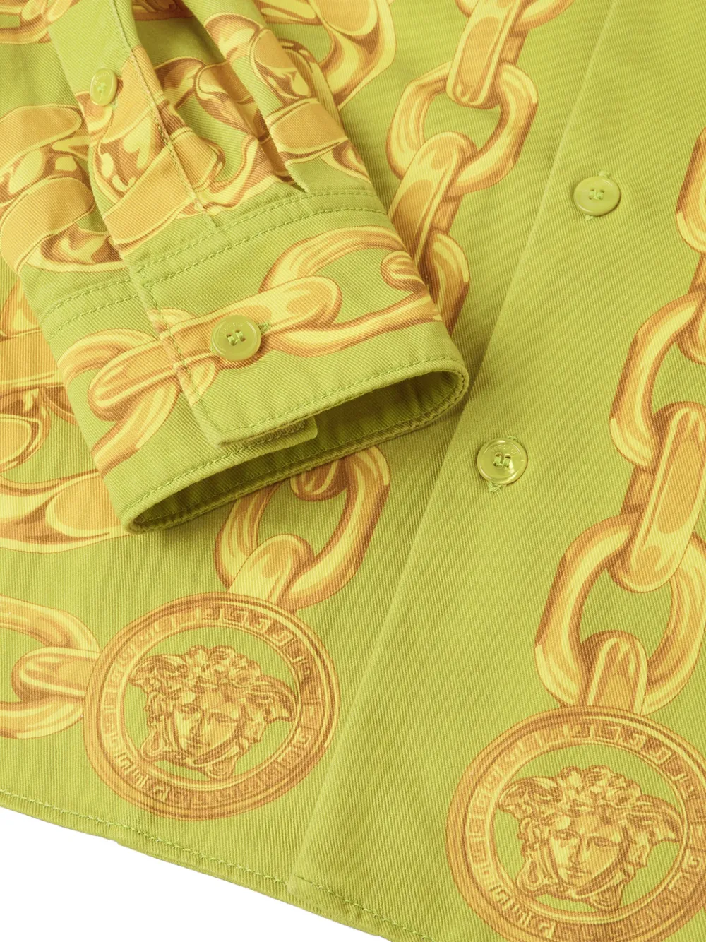 Versace Overhemd met Medusa Chains-print Groen