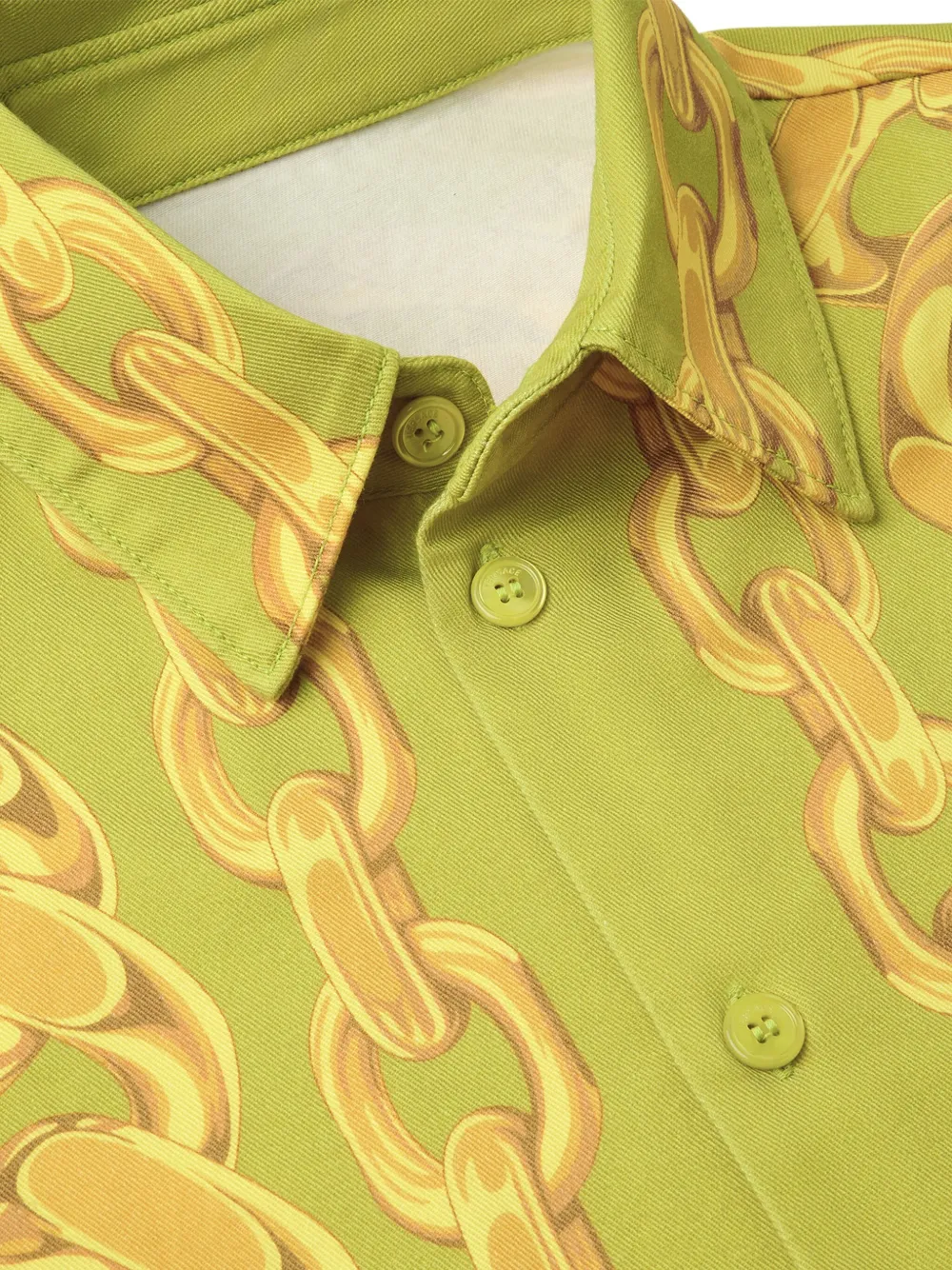 Versace Overhemd met Medusa Chains-print Groen
