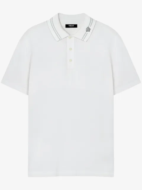 Versace playera tipo polo con bordado