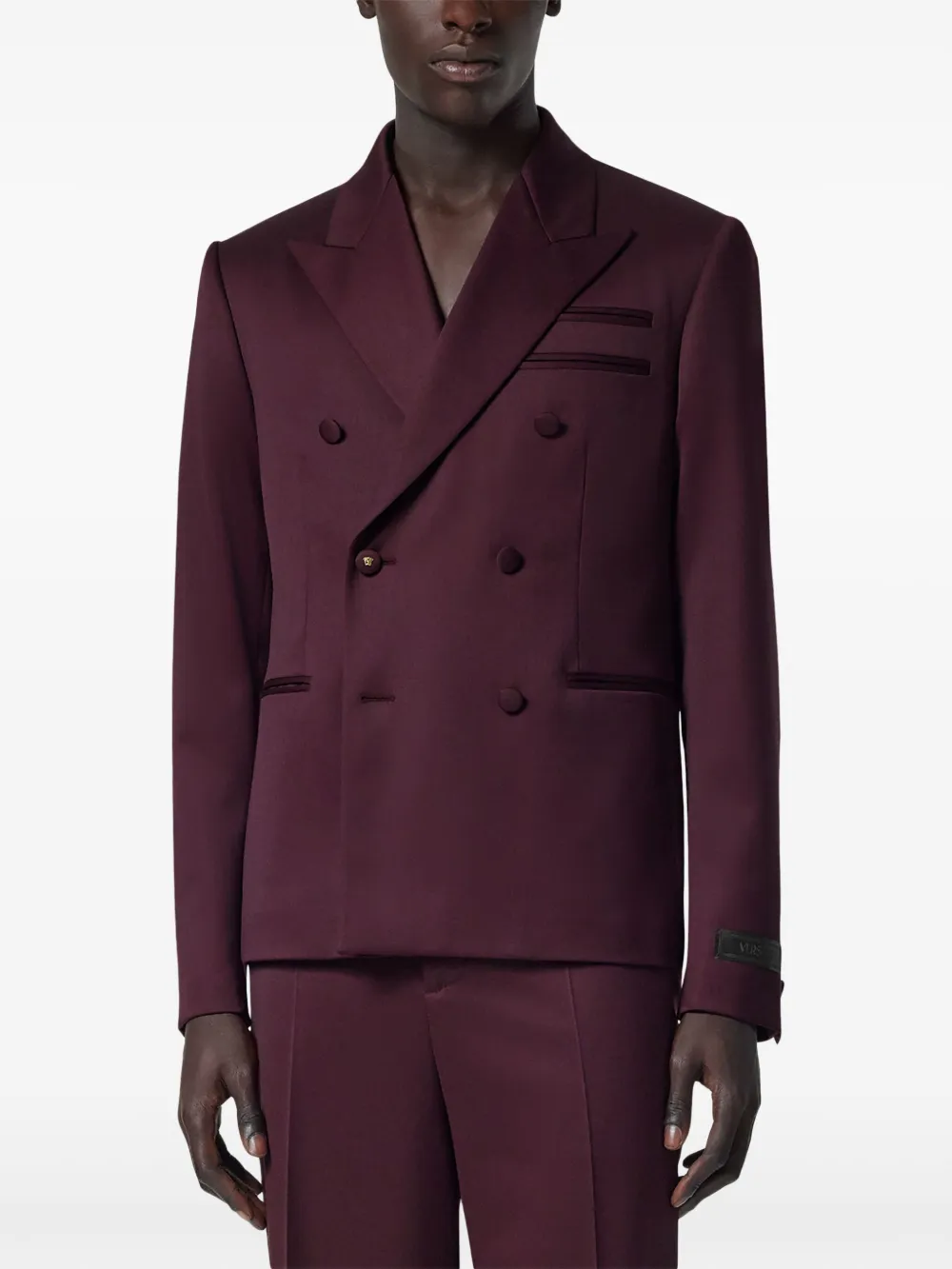 Versace Blazer met dubbele rij knopen Rood