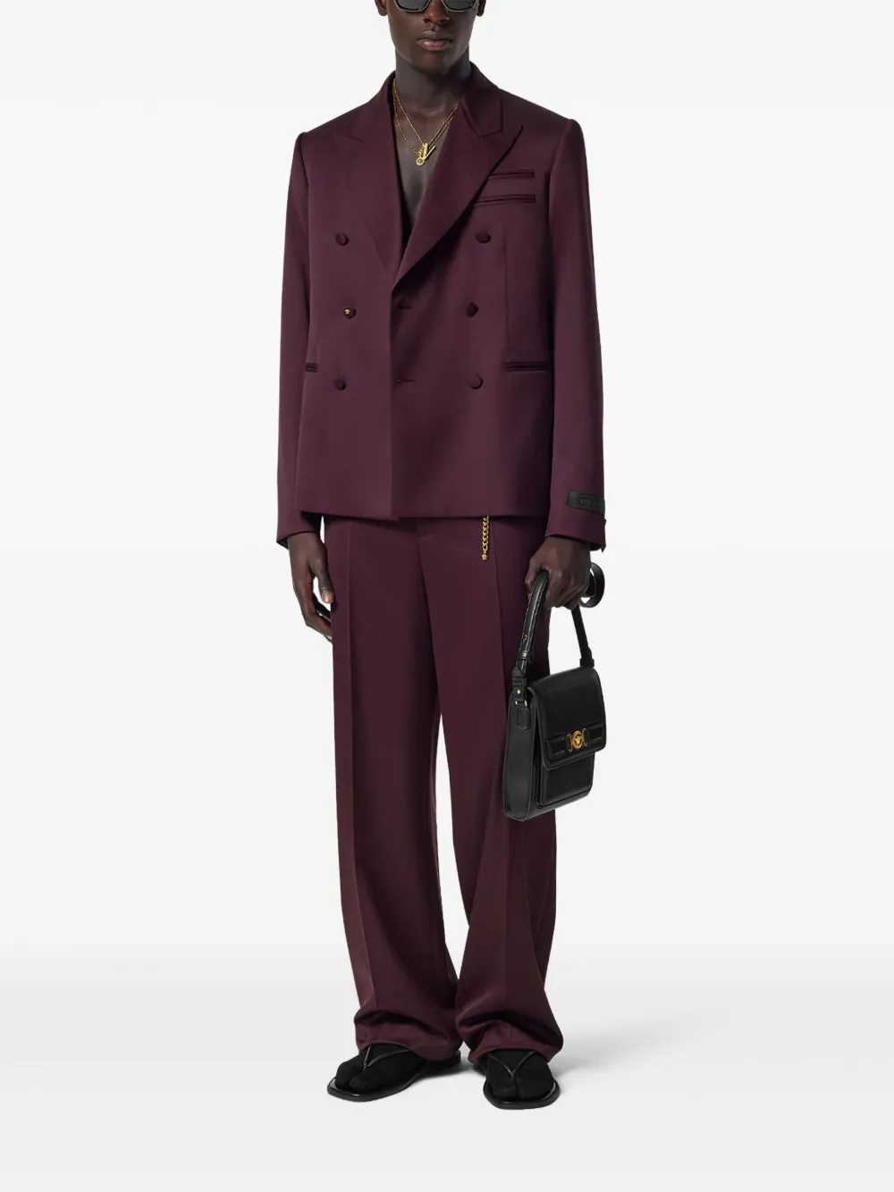 Versace Blazer met dubbele rij knopen - Rood