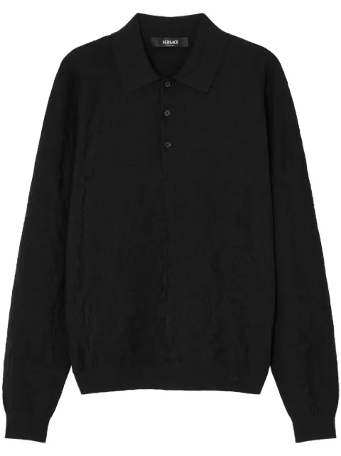 Versace playera tipo polo con logo bordado