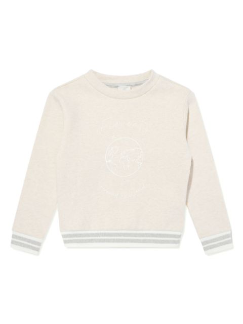 Eleventy Kids embroidered logo sweater