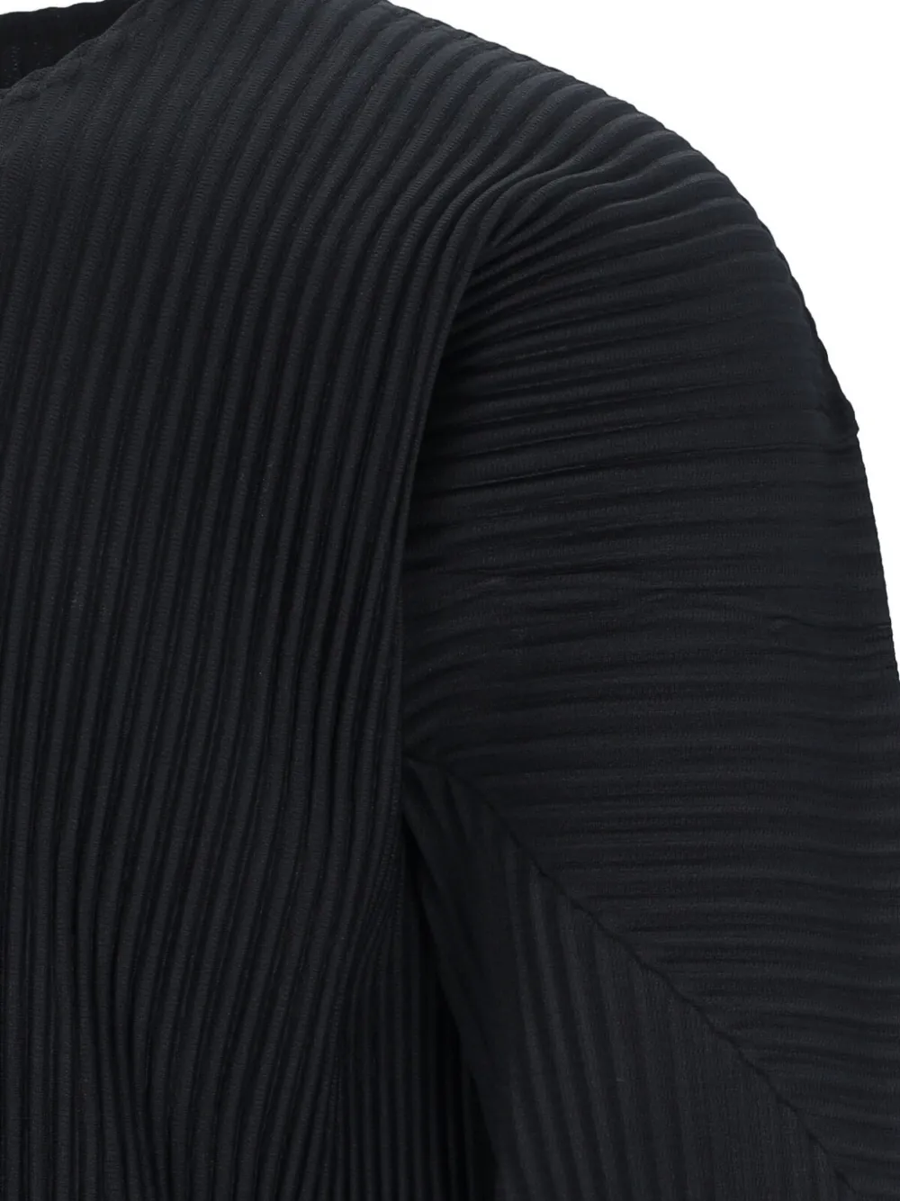 Homme Plissé Issey Miyake ^ geribbelde lange mouwen Zwart