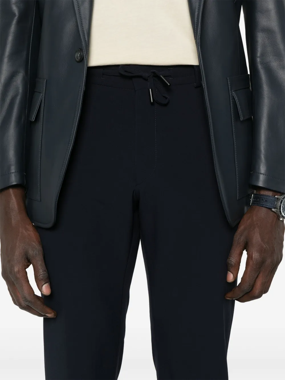 Karl Lagerfeld Chino met logopatch Blauw