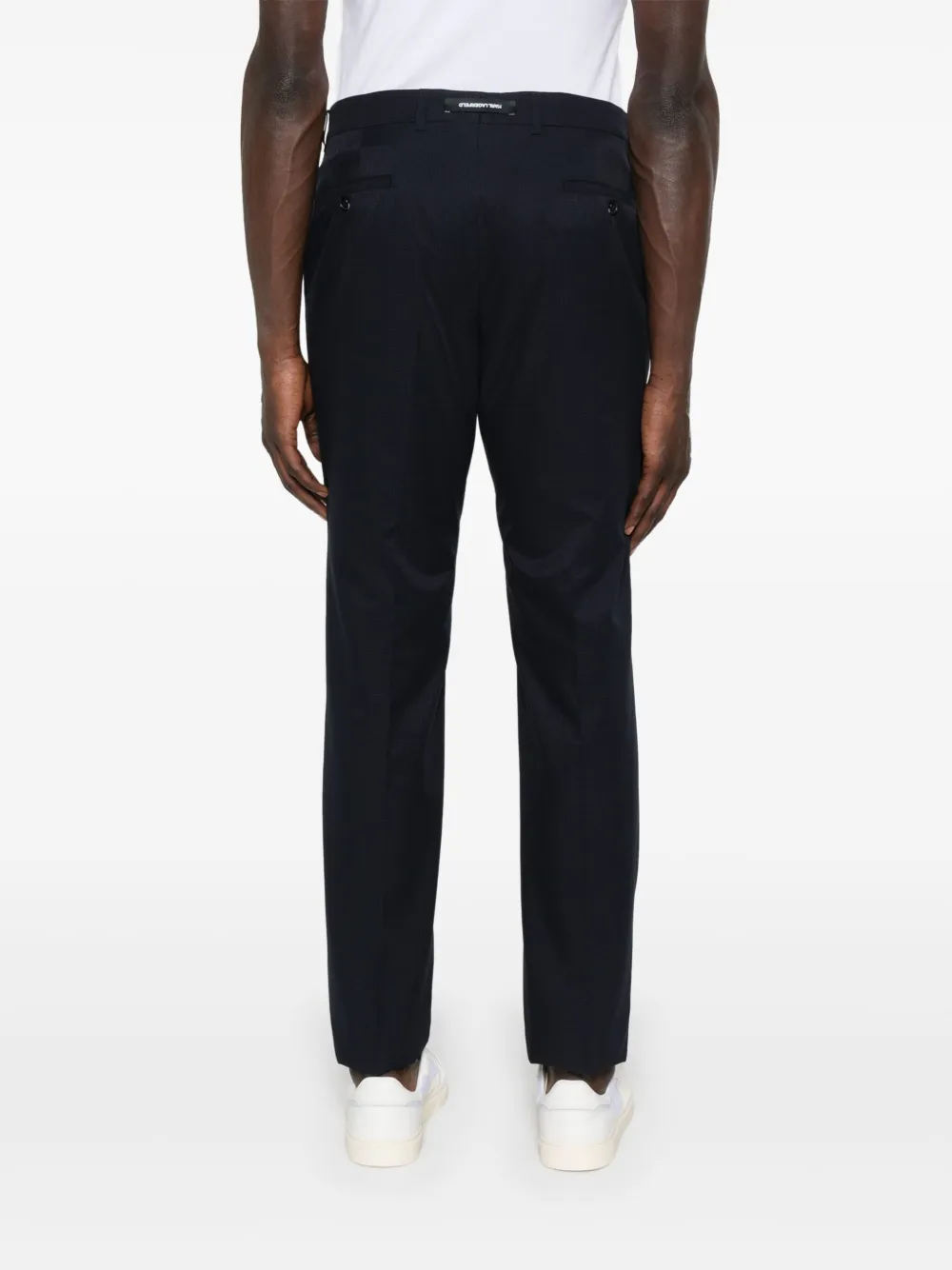 Karl Lagerfeld Broek met toelopende pijpen Blauw