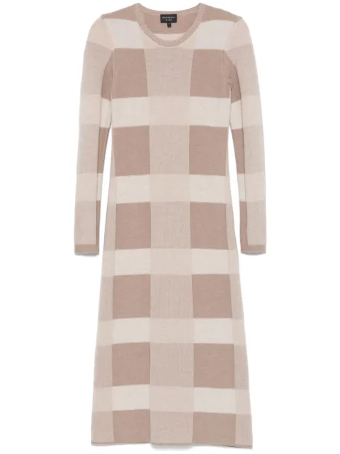 Emporio Armani checked midi dress Women