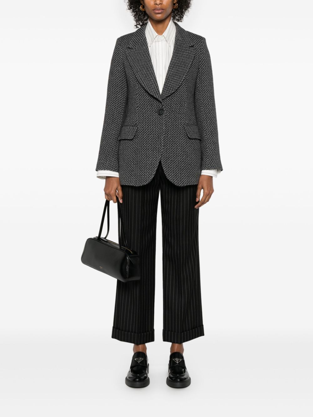 Emporio Armani single-breasted knitted blazer Women