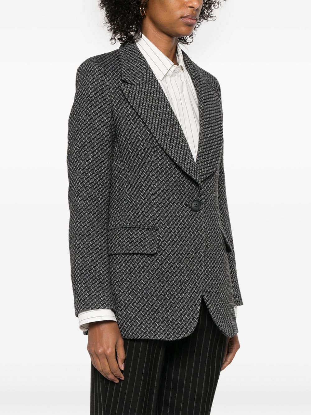 Emporio Armani single-breasted knitted blazer Women