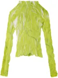 Sunnei pleated long-sleeve top - Green