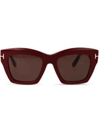 TOM FORD Eyewear square-frame Sunglasses | Red | FARFETCH ID