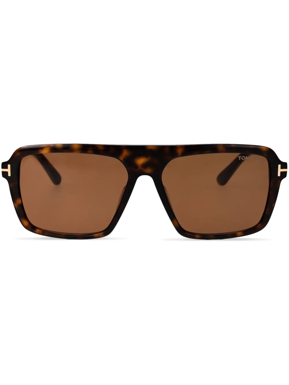 TOM FORD Eyewear Fletcher スクエアフレーム サングラス - ブラウン TOM FORD Eyewear Fletcher スクエアフレーム サングラス - ブラウン