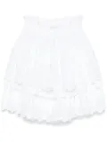 Simone Rocha broderie-anglaise tiered mini skirt - White