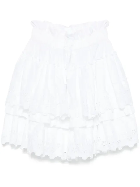 Simone Rocha broderie-anglaise tiered mini skirt