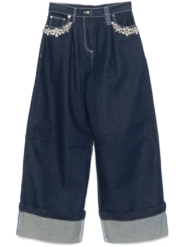 Simone Rocha Wide Puddle ジーンズ | ブルー | FARFETCH JP