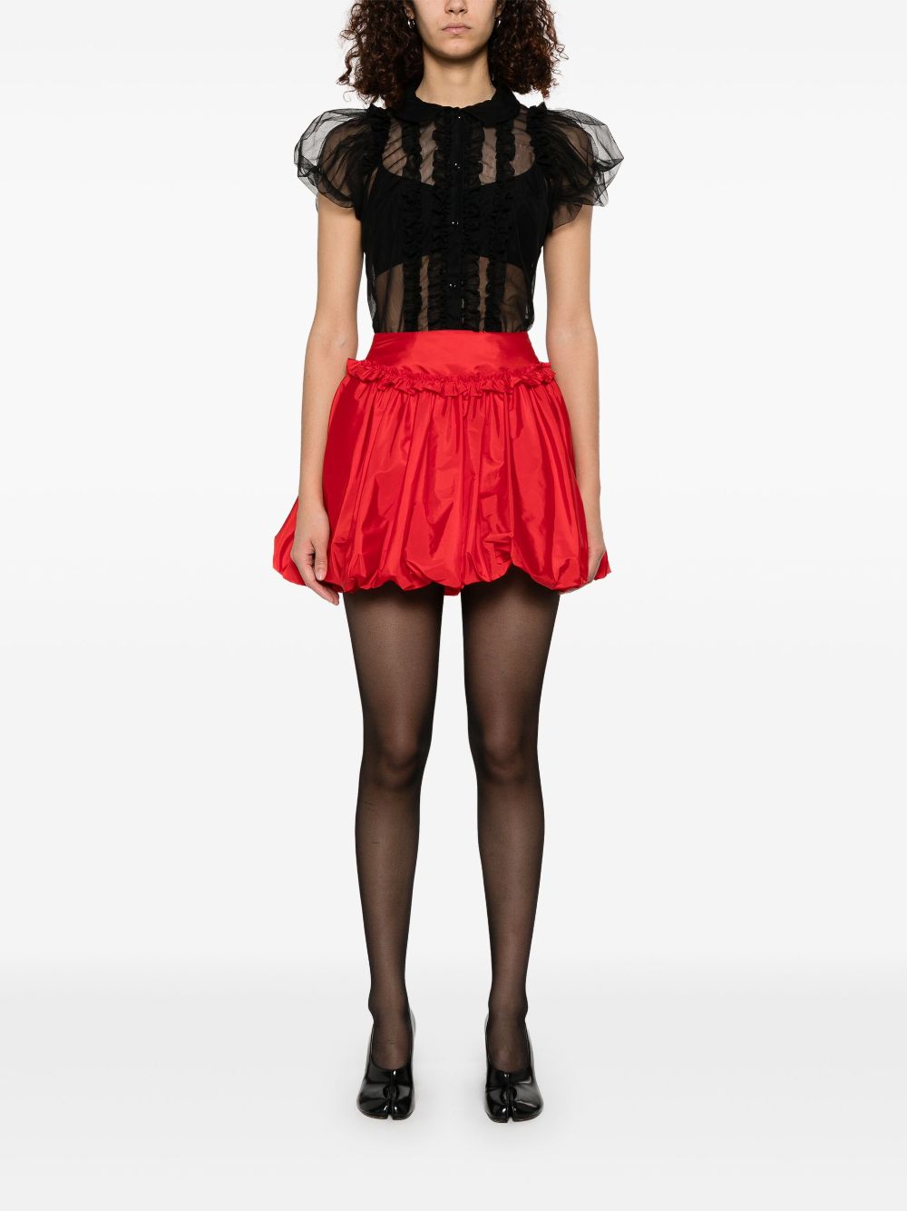 Simone Rocha Mini-rok met gesmokt detail - Rood