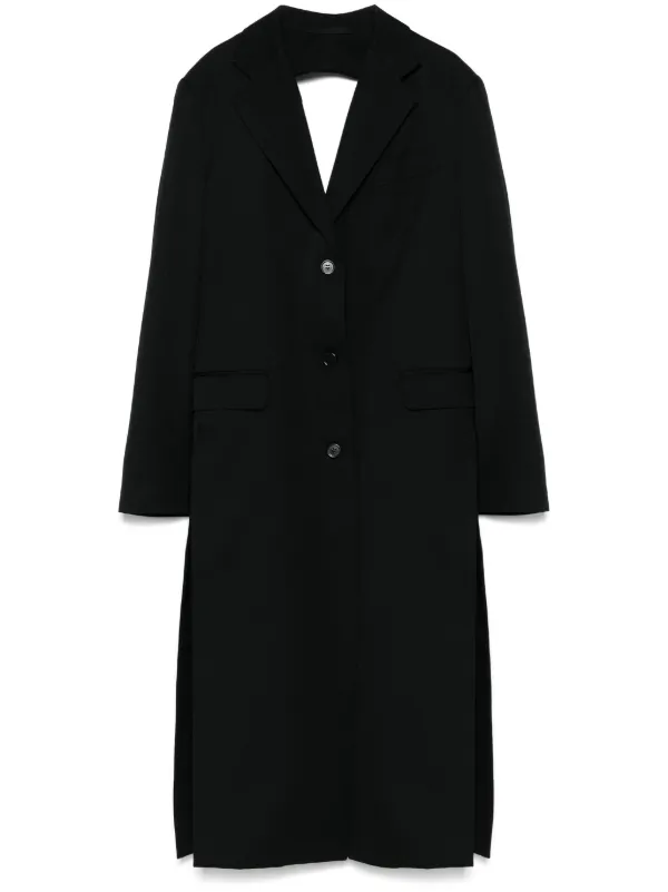Simone Rocha リボンディテール カットアウト コート | ブラック 