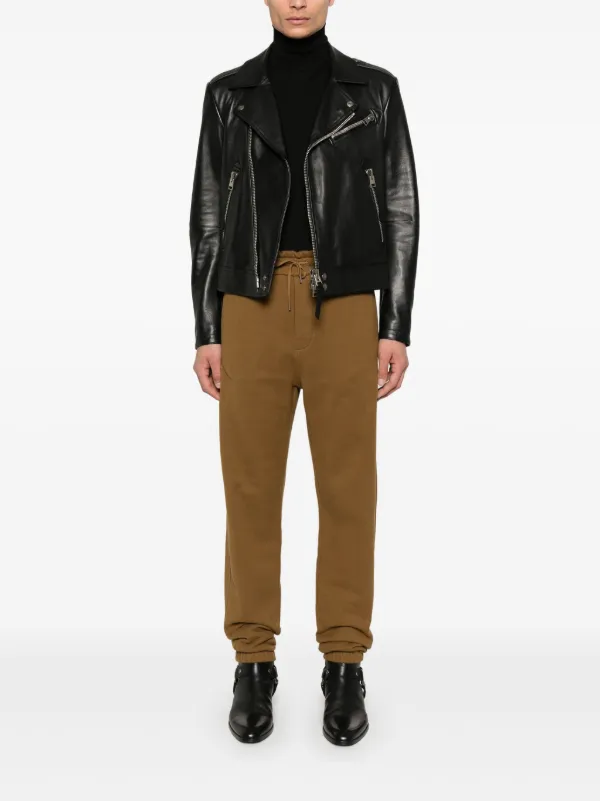 Saint Laurent Cotton Track Pants | Brown | FARFETCH JO